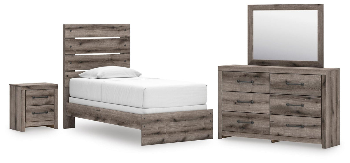 Urbanoore  Panel Bed, Dresser, Mirror And Nightstand