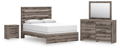 Urbanoore  Panel Bed, Dresser, Mirror And Nightstand