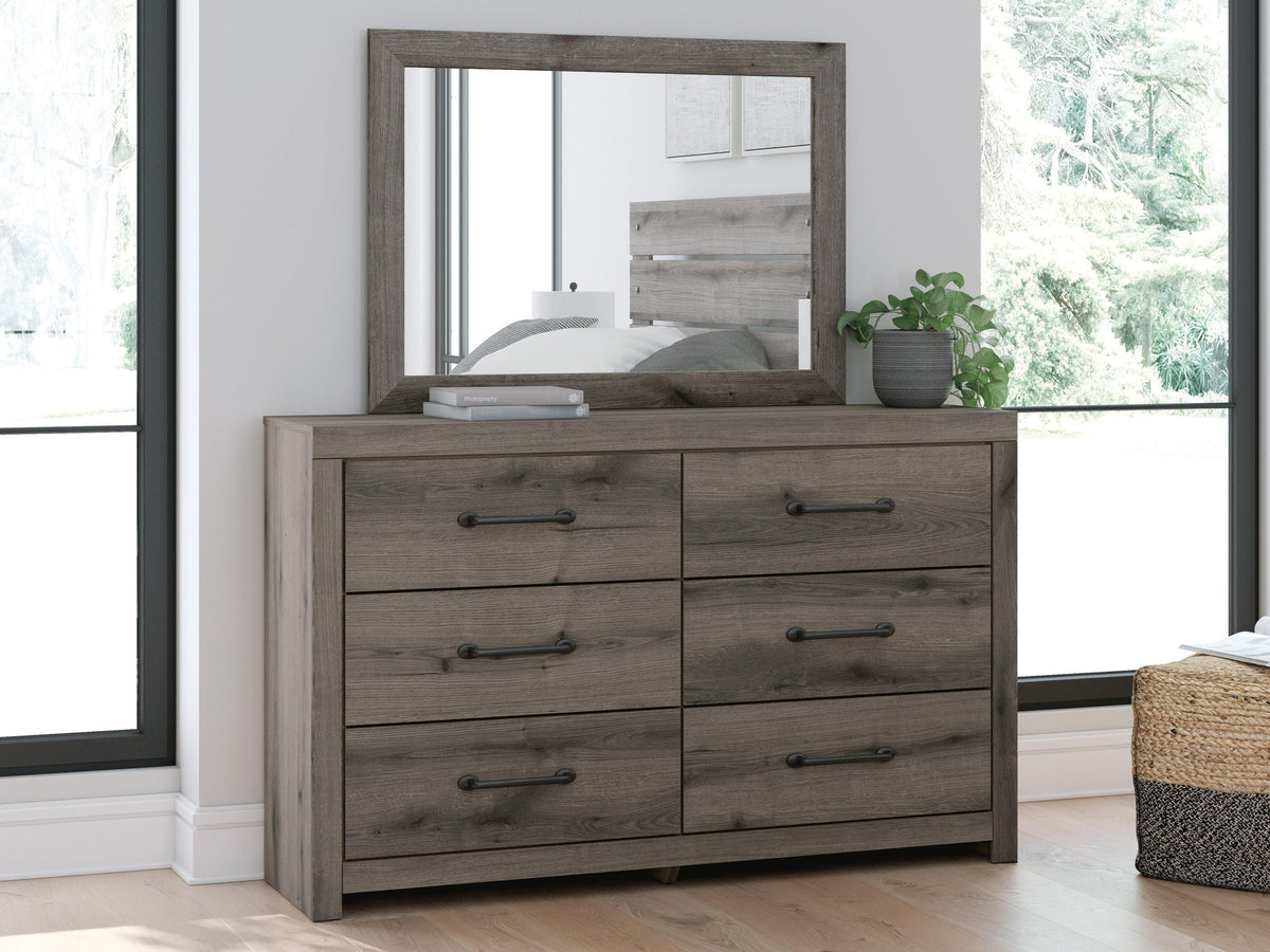 Urbanoore  Panel Bed, Dresser, Mirror And Nightstand
