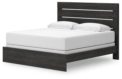 Delmorta  Panel Bed, Dresser And Mirror