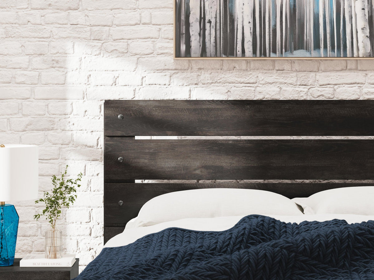 Delmorta  Panel Bed, Dresser And Mirror
