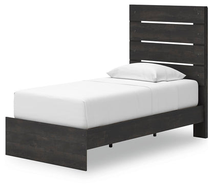 Delmorta  Panel Storage Bed, Dresser, Mirror And Nightstand