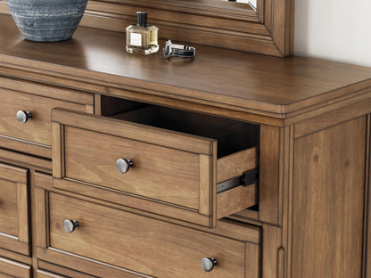Vandenmore  Storage Sleigh Bed With Mirrored Dresser And Nightstand