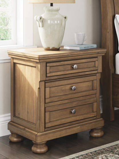 Vandenmore  Storage Sleigh Bed With Mirrored Dresser And Nightstand