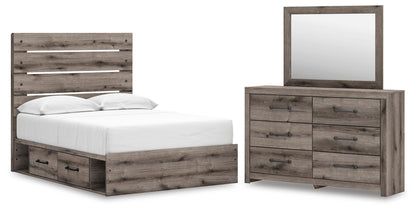 Urbanoore  Panel Bed With Storage, Dresser And Mirror