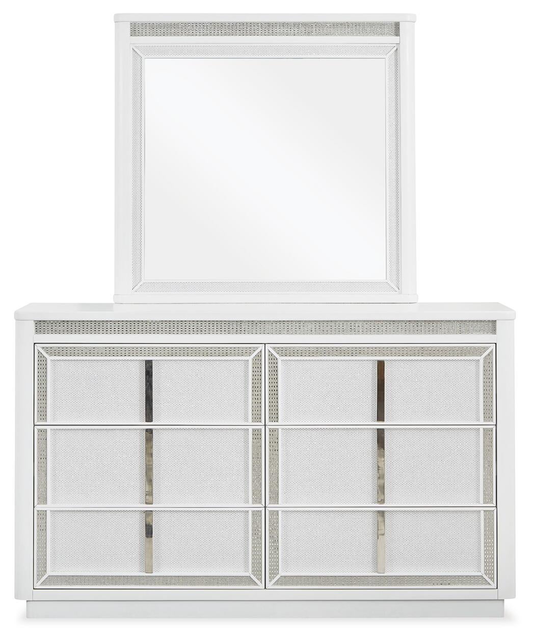 Chalanna  Upholstered Storage Bed, Dresser, Mirror And Nightstand