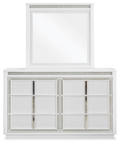 Chalanna  Upholstered Storage Bed, Dresser, Mirror And Nightstand