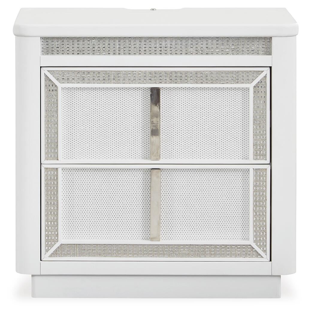 Chalanna  Upholstered Storage Bed, Dresser, Mirror And Nightstand