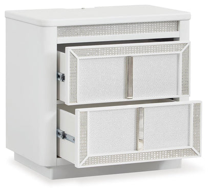 Chalanna  Upholstered Storage Bed, Dresser, Mirror And Nightstand