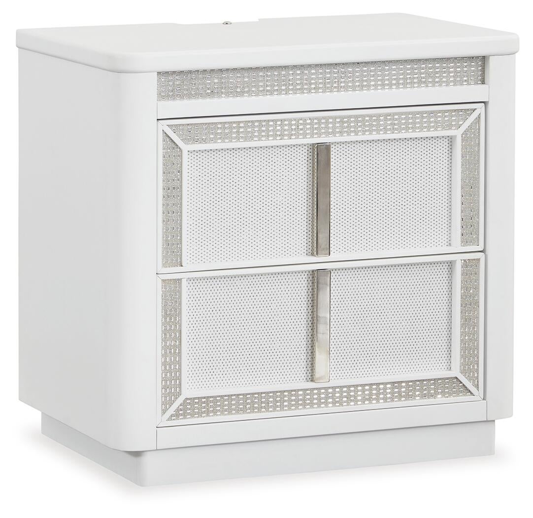 Chalanna  Upholstered Storage Bed, Dresser, Mirror And Nightstand