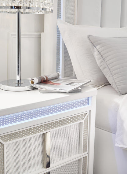 Chalanna  Upholstered Storage Bed, Dresser, Mirror And Nightstand
