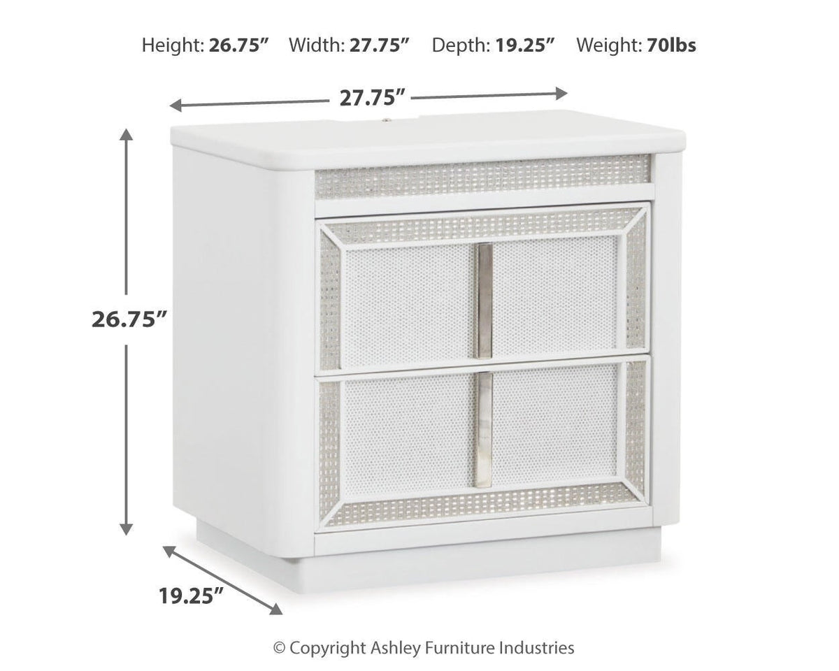 Chalanna  Upholstered Storage Bed, Dresser, Mirror And Nightstand
