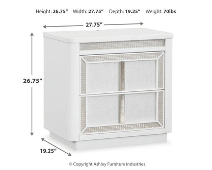 Chalanna  Upholstered Storage Bed, Dresser, Mirror And Nightstand