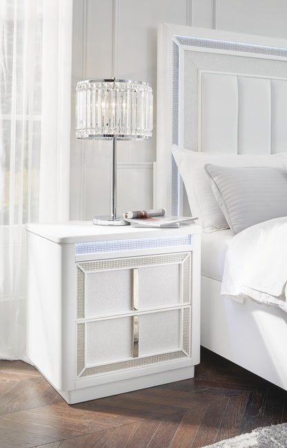 Chalanna  Upholstered Storage Bed, Dresser, Mirror And Nightstand