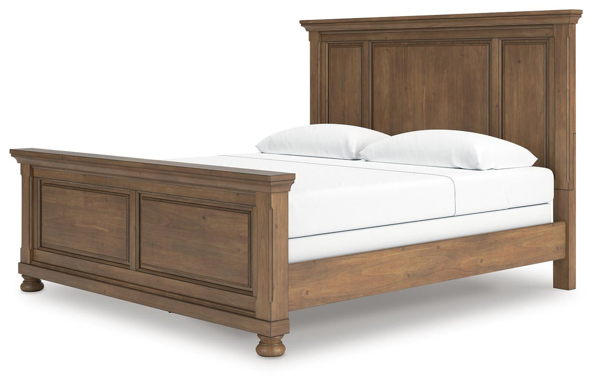 Vandenmore  Panel Bed With Mirrored Dresser And Nightstand