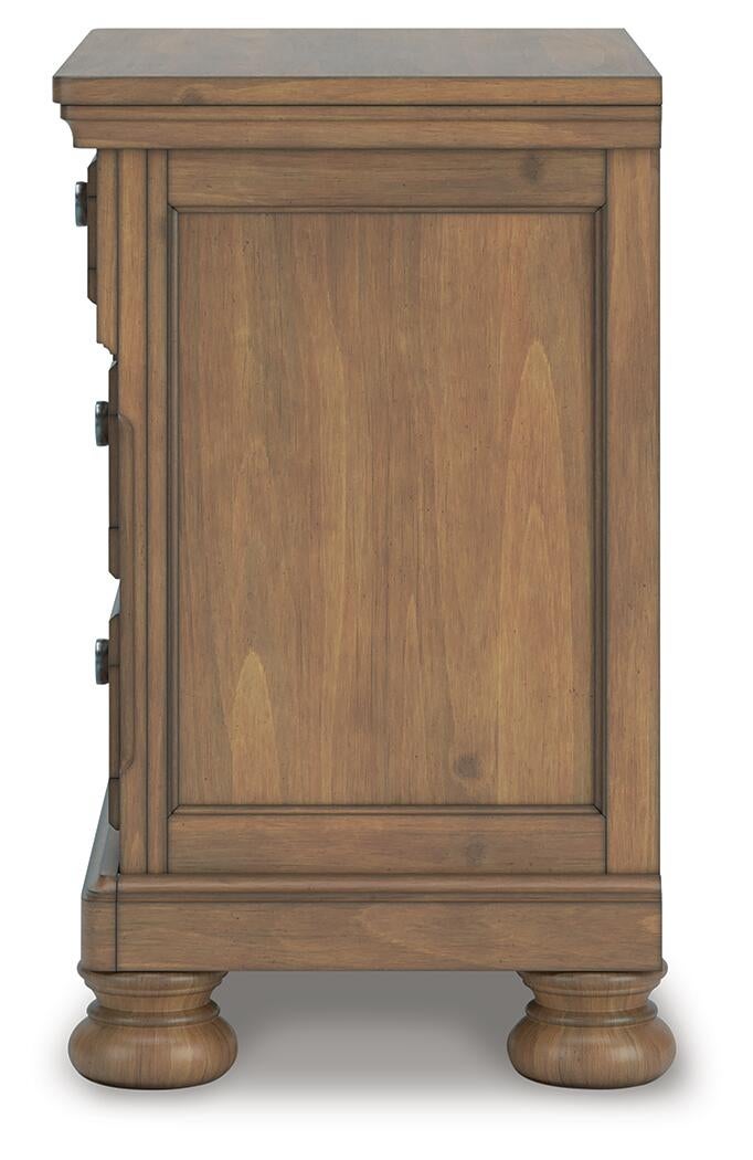 Vandenmore  Panel Bed With Mirrored Dresser And Nightstand