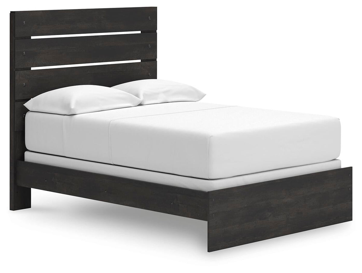 Delmorta  Panel Bed, Dresser And Mirror