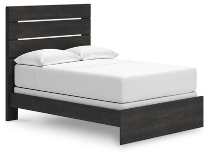 Delmorta  Panel Bed, Dresser And Mirror