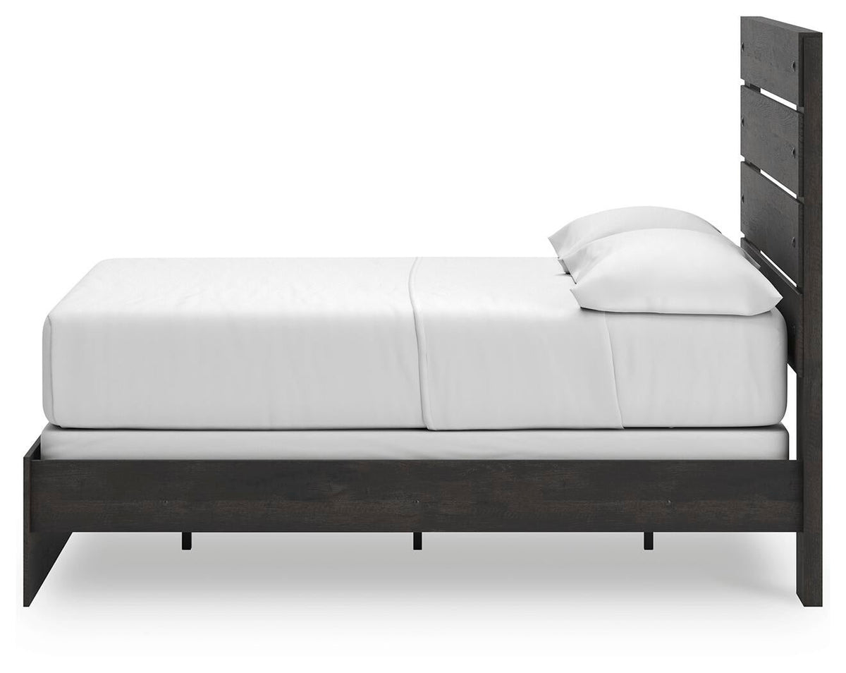 Delmorta  Panel Bed, Dresser And Mirror