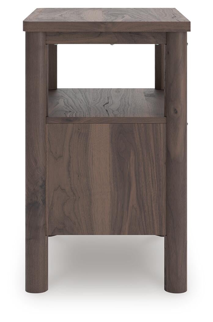 Cadmori  Upholstered Panel Platform Bed, Dresser, Mirror And Nightstand
