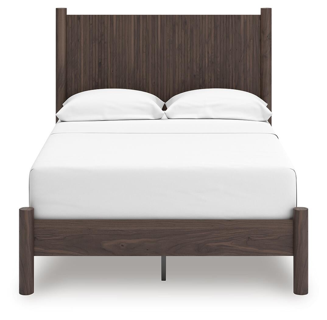 Cadmori  Panel Platform Bed, Dresser And Mirror