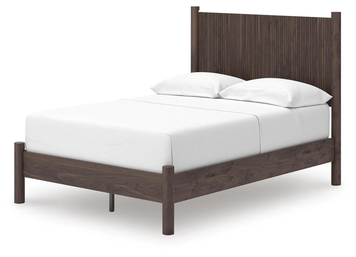Cadmori  Panel Platform Bed, Dresser And Mirror