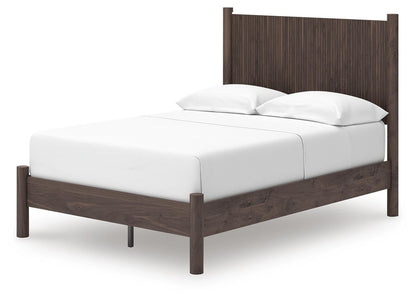 Cadmori  Panel Platform Bed, Dresser And Mirror