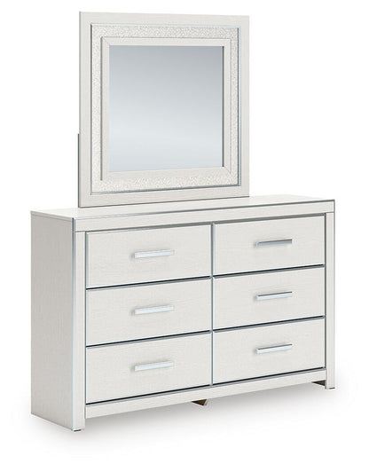 Birmonton  Upholstered Panel Platform Storage Bed, Dresser, Mirror And Nightstand