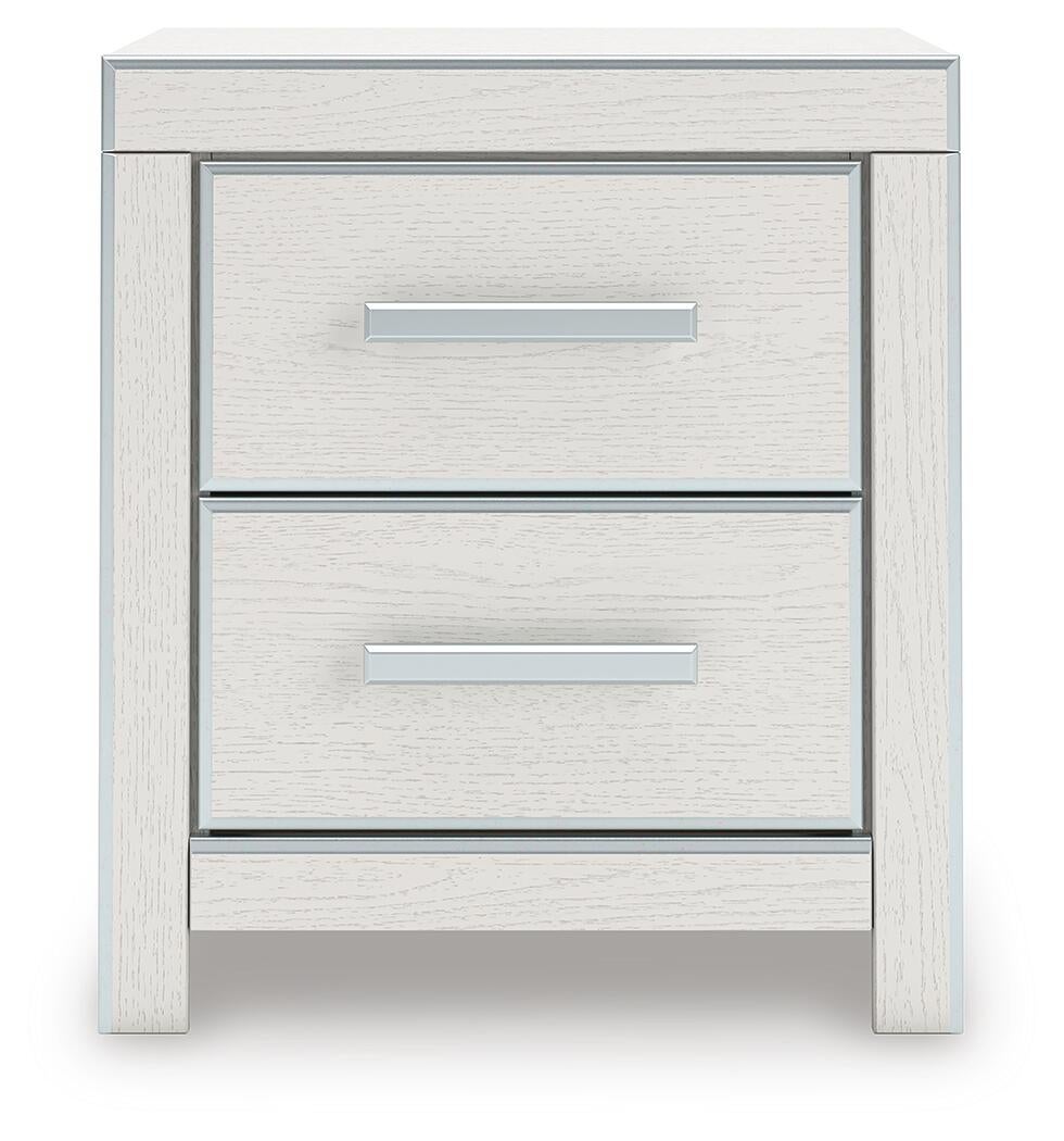 Birmonton  Upholstered Panel Platform Storage Bed, Dresser, Mirror And Nightstand