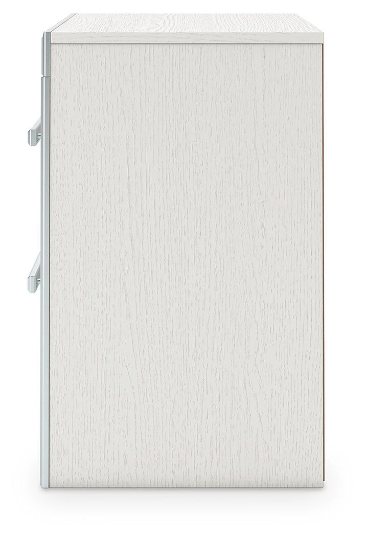 Birmonton  Upholstered Panel Platform Storage Bed, Dresser, Mirror And Nightstand