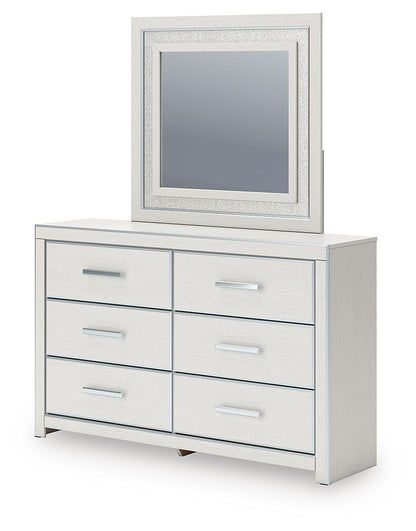 Birmonton  Upholstered Bed, Dresser, Mirror And Nightstand