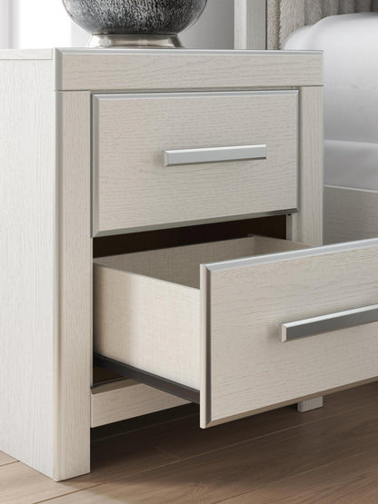 Birmonton  Upholstered Panel Platform Storage Bed, Dresser, Mirror And Nightstand