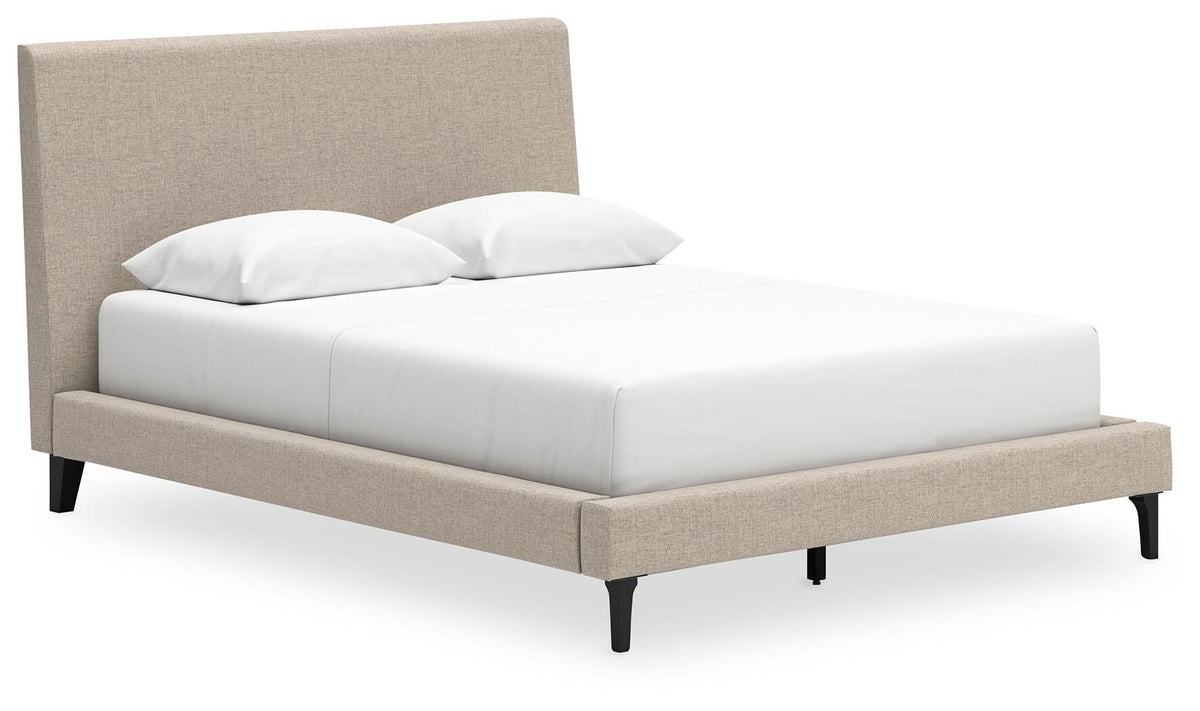 Cielden  Upholstered Bed With Roll Slats, Dresser, Mirror And Nightstand