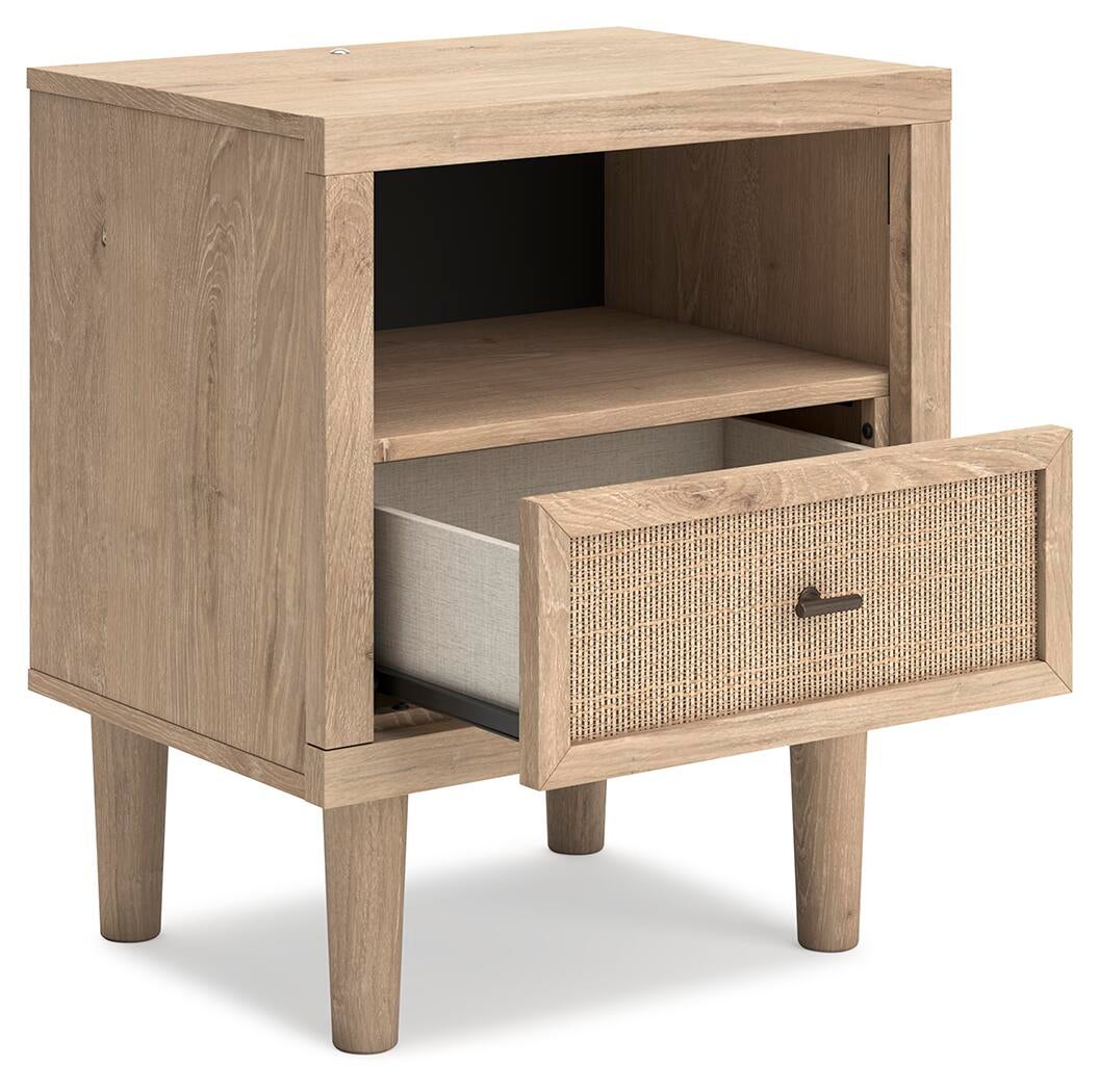 Cielden  Upholstered Bed With Roll Slats, Dresser, Mirror And Nightstand