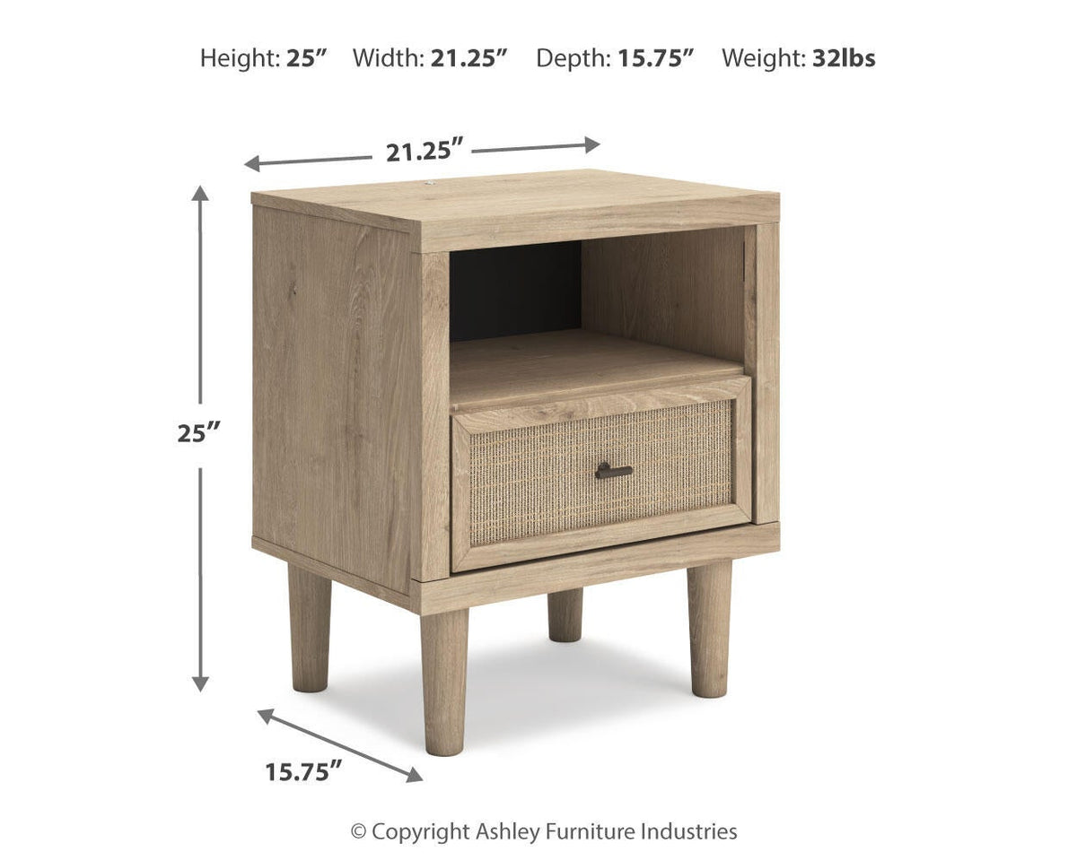 Cielden  Upholstered Bed With Roll Slats, Dresser, Mirror And Nightstand