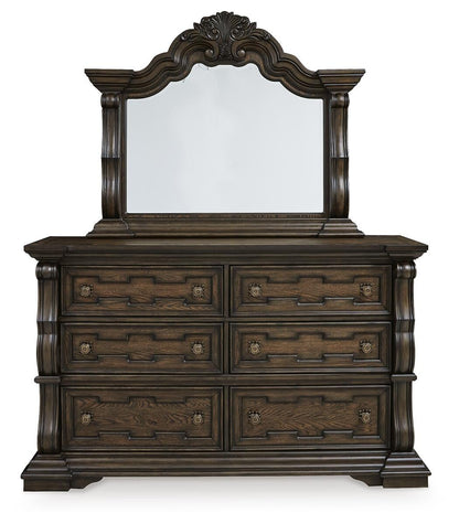Maylee California  Canopy Bed, Dresser And Mirror