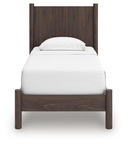 Cadmori  Panel Platform Bed, Dresser And Mirror