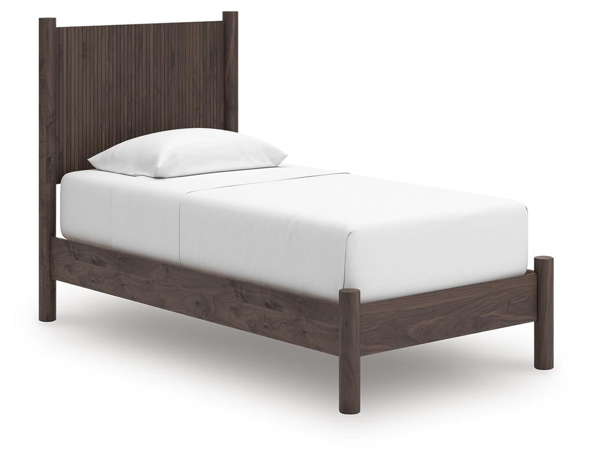 Cadmori  Panel Platform Bed, Dresser And Mirror