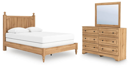Galletyn  Panel Bed With Mirrored Dresser