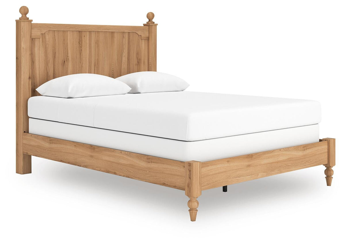 Galletyn  Panel Bed With Mirrored Dresser