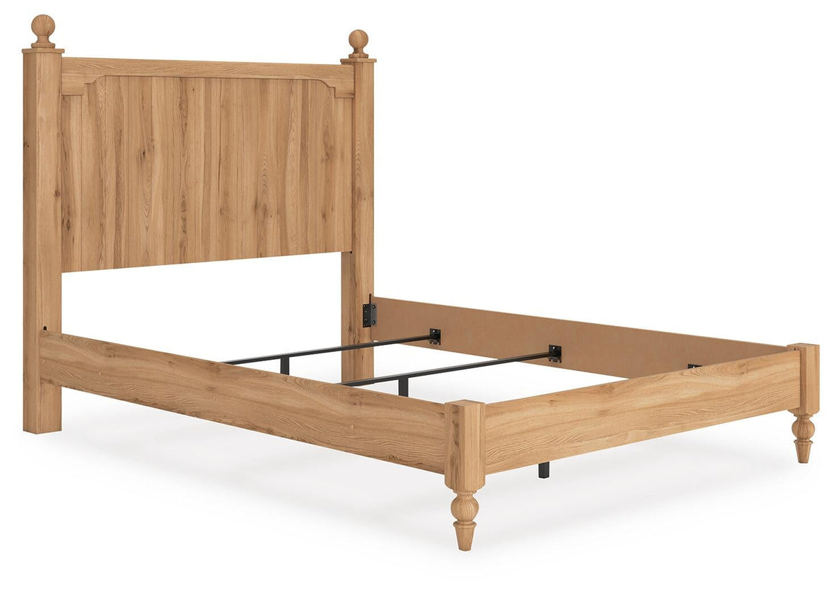 Galletyn  Panel Bed With Mirrored Dresser