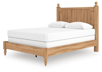 Galletyn  Panel Bed With Mirrored Dresser