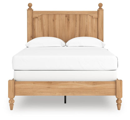 Galletyn  Panel Bed With Mirrored Dresser And Nightstand
