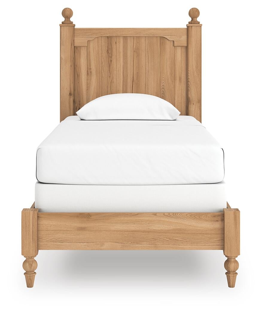 Galletyn  Panel Bed With Mirrored Dresser And Nightstand
