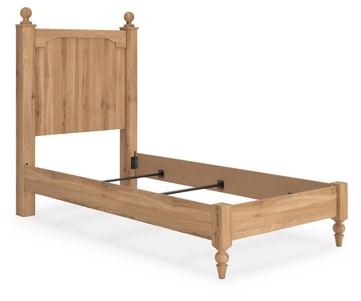 Galletyn  Panel Bed With Mirrored Dresser And Nightstand