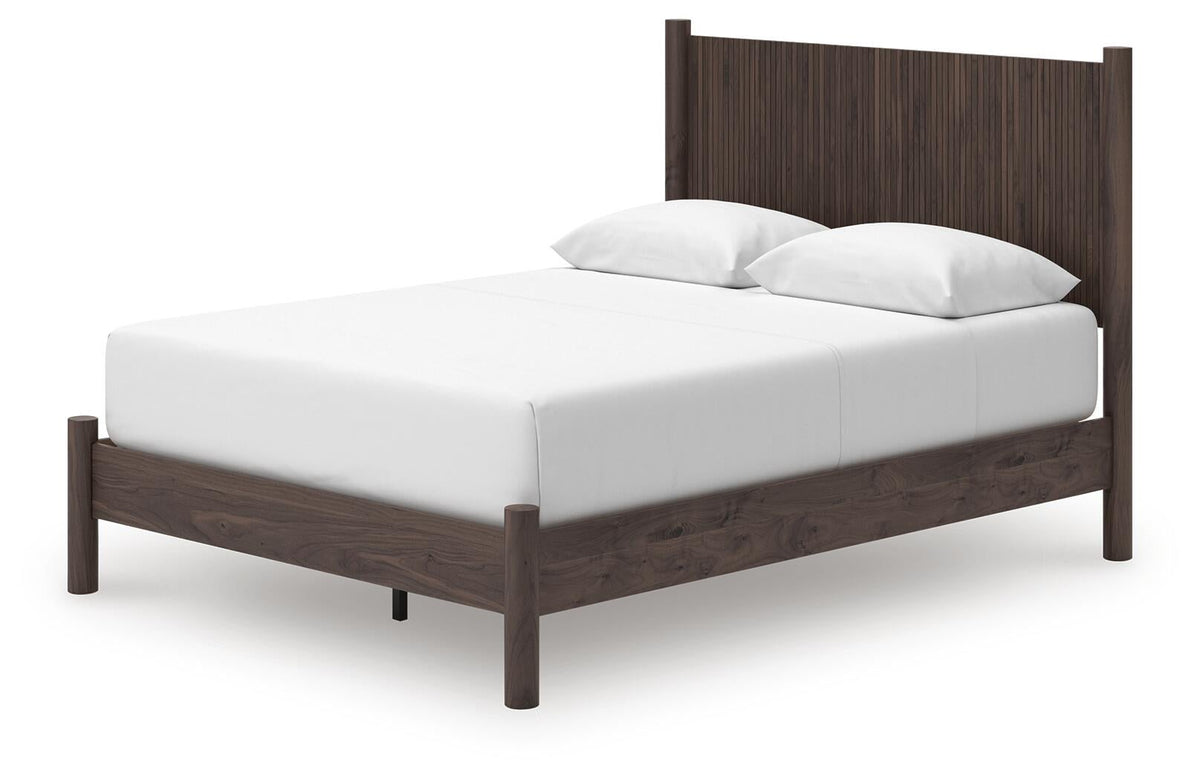 Cadmori  Panel Platform Bed, Dresser, Mirror And Nightstand