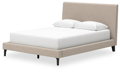 Cielden  Upholstered Bed With Roll Slats, Dresser And Mirror