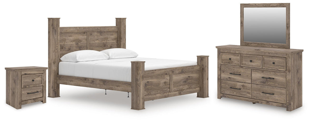 Keithland  Poster Bed, Dresser, Mirror And Nightstand