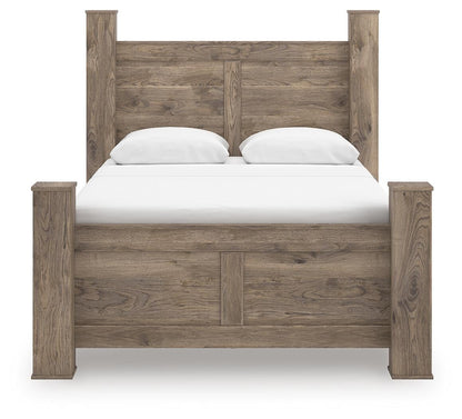 Keithland  Poster Bed With Mirrored Dresser And Nightstand