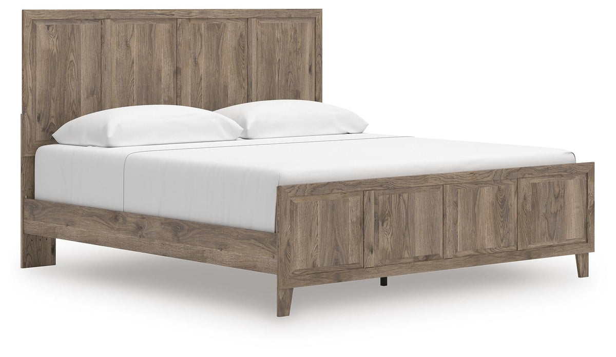 Keithland  Panel Bed With Mirrored Dresser